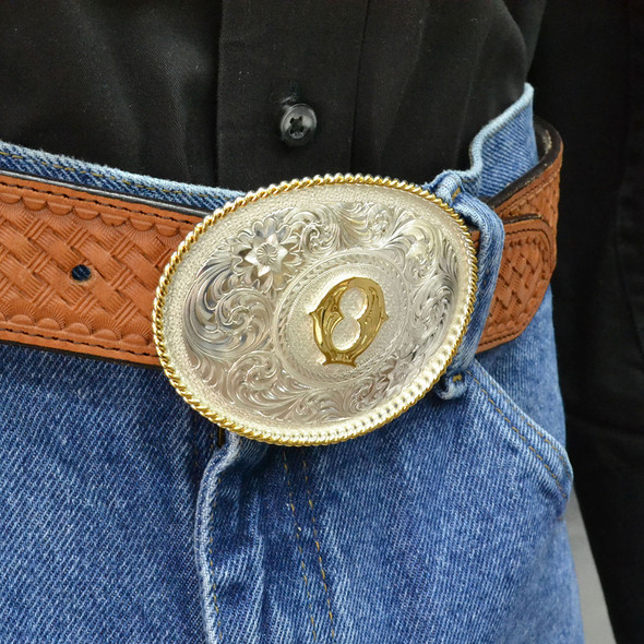 MONTANA SILVERSMITHS INITIAL O SILVER  TWO TONED - ACC BUCKLE  - 700O