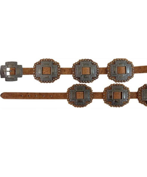 ROPER 1" CROSS SLIDE CONCHOS TAN - ACCESSORIES BELT LADIES - 5406790-TAN