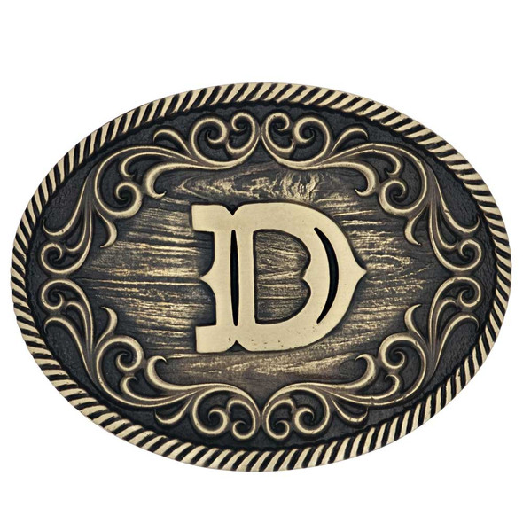 MONTANA SILVERSMITHS FILIGREE INITIAL D - ACC BUCKLE  - A915D