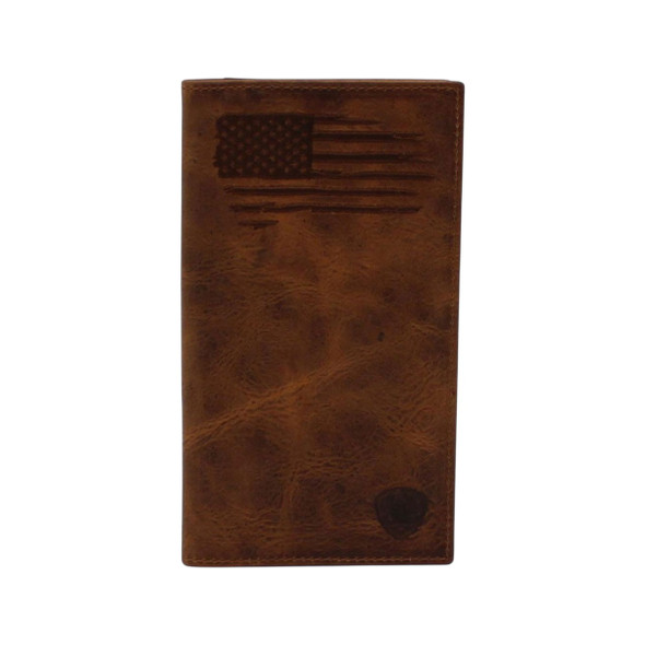 ARIAT PATRIOT USA FLAG BROWN RODEO - ACCESSORIES WALLET  - A3545802