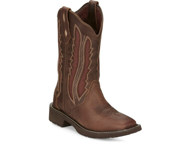 JUSTIN  PAISLEY SPICE BROWN - BOOT LADIES  - GY2801