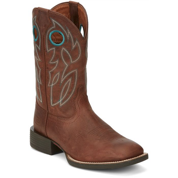 JUSTIN  BOWLINE BRANDY - BOOT MENS WESTERN - SE7522