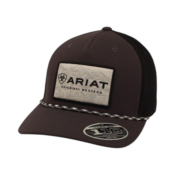 ARIAT FLEXFIT 110 PATCH ROPE BLACK - HATS CAP  - A300019001