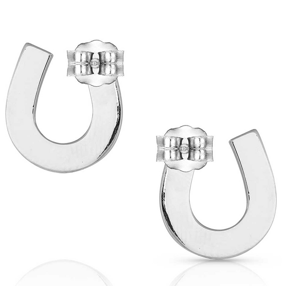 MONTANA SILVERSMITHS WATERS LUCK HORSESHOE OPAL - ACCESSORIES JEWELRY EARRINGS - ER5256