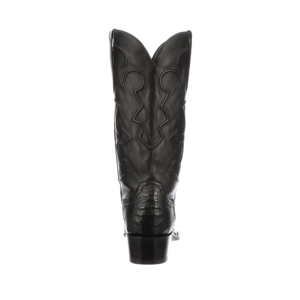 LUCCHESE CHARLES BELLY CAIMAN BLACK - BOOT MENS WESTERN - M1636.14