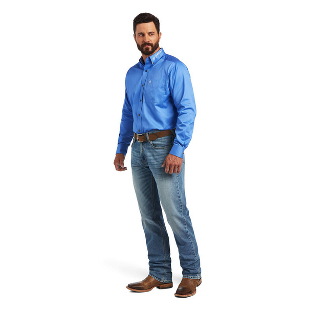 ARIAT TEAM LOGO TWILL REY BLUE - MENS SHIRT  - 10040699