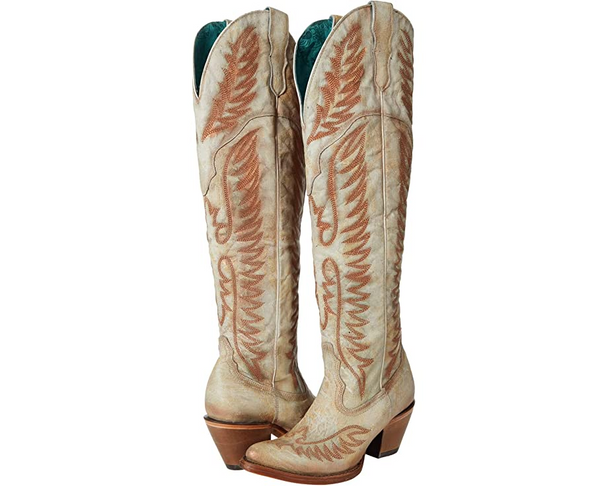 CORRAL WHITE EMBROIDERY & TALL TOP - BOOT LADIES  - A4212