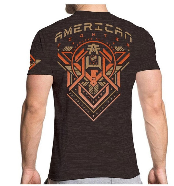 AMERICAN FIGHTER CITY VIEW SS BROWN BLACK - MENS TEE  - FM14074