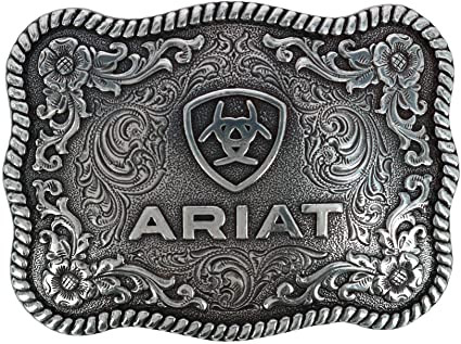 ARIAT ANTIQUE SILV RECTANGLE BUCKLE - ACC BUCKLE  - A37006