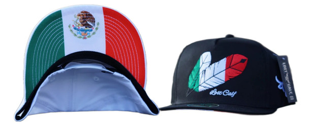 LOST CALF MEXICAN FEATHER TRIBE BLACK - HATS CAP  - MEXICAN TRIBE FLAT BLACK