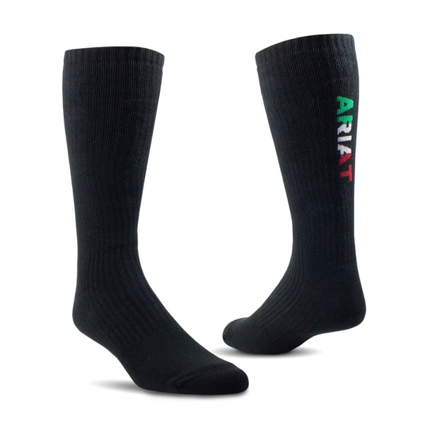 ARIAT MEXICO BLACK MID CALF 3 PACK - ACCESSORIES SOCKS  - 10044793 AR2294-003