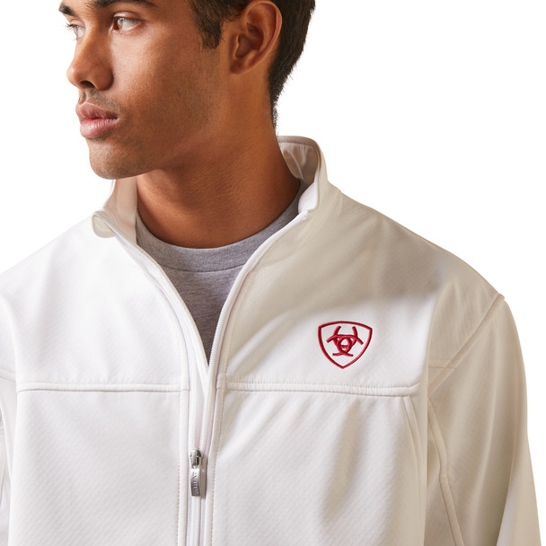 ARIAT TEAM SOFTSHELL WHITE MEXICO - MENS JACKET  - 10043549