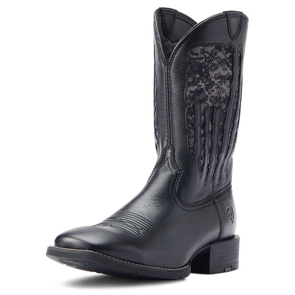 ARIAT SPORT MY COUNTRY VENTTEK BLACK - BOOT MENS WESTERN - 10044563