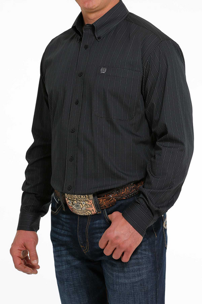 CINCH BLACK STRIPES PRINT - MENS SHIRT  - MTW1105500