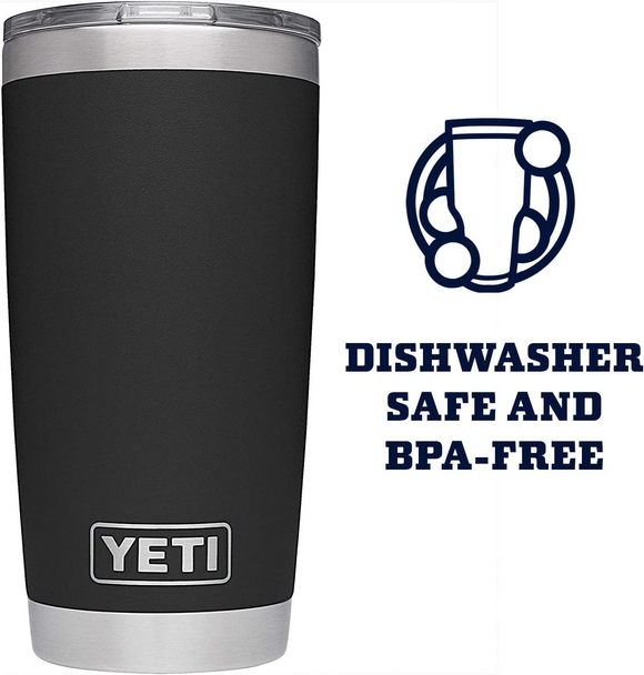 YETI RAMBLER 20 OZ TUMBLER BLACK - ACCESSORIES CUP  - 21070060018