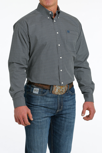 CINCH BLUE MULTI COLOR WEAVE PRINT - MENS SHIRT  - MTW1105516