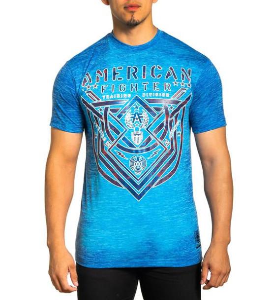 AMERICAN FIGHTER LOST SPRINGS SS BISBEE BLUE - MENS SHIRT  - FM14405