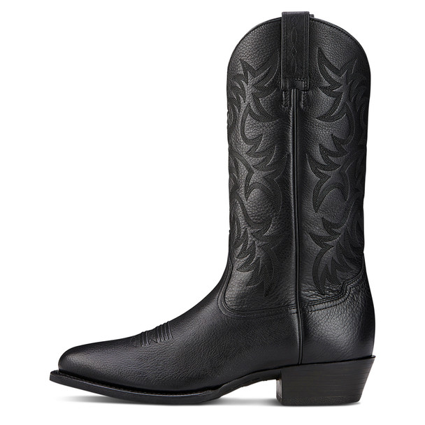 ARIAT HERITAGE R TOE BLACK DEERTAN - BOOT MENS WESTERN - 10002218