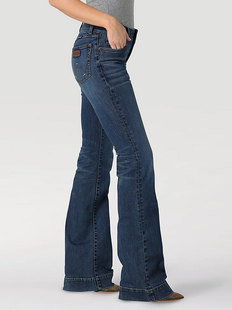 WRANGLER RETRO MAE WIDE LEG TROUSER - LADIES JEANS  - 112328737