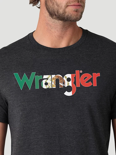 WRANGLER MEXICO FLAG KABEL CAVIAR HEATH - MENS TEE  - 112325775