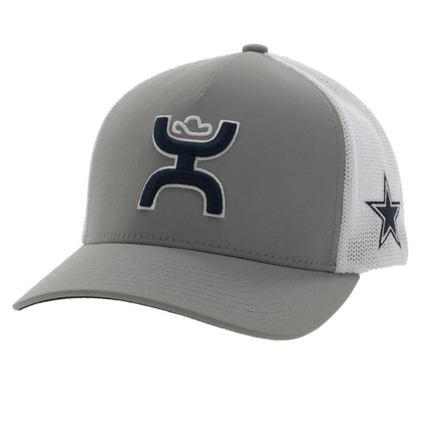 HOOEY DALLAS COWBOYS GREY WHITE MESH - HATS CAP  - 7264GYWH