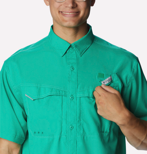 COLUMBIA LOW DRAG OFFSHOR CIRCUIT GREEN - MENS SHIRT  - 1540071308