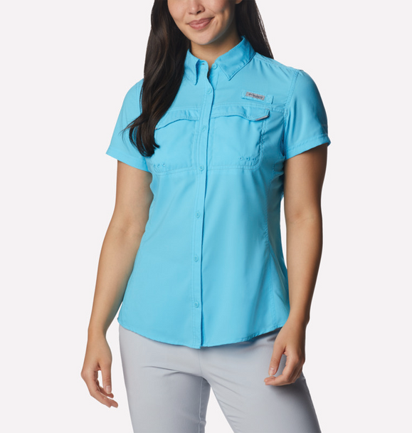 COLUMBIA LO DRAG ATOLL BLUE - LADIES SHIRT  - 1655821404