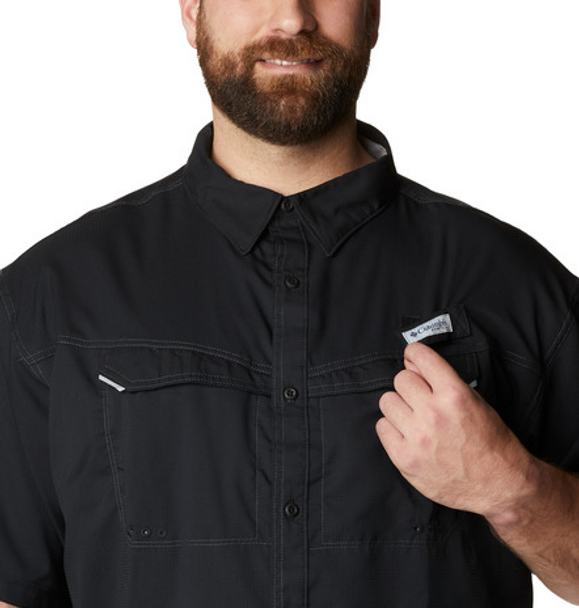 COLUMBIA LOW DRAG EXTENDED SIZES BLACK - MENS SHIRT  - 1540073683