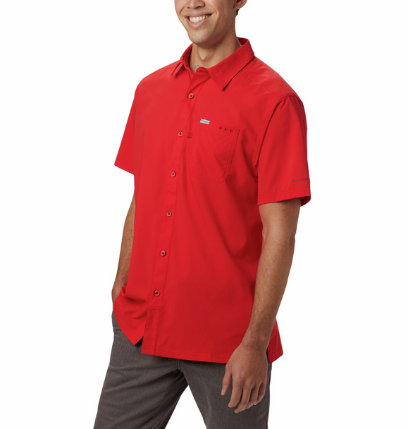 COLUMBIA SLACK TIDE CAMP RED SPARK - MENS SHIRT  - 1577051696