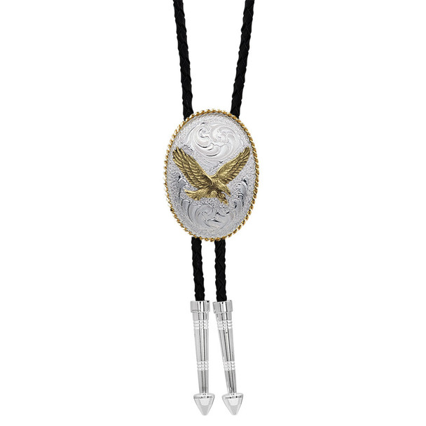 MONTANA SILVERSMITHS EAGLE TWO TONE BOLO TIE - ACCESSORIES JEWELRY  - BT6