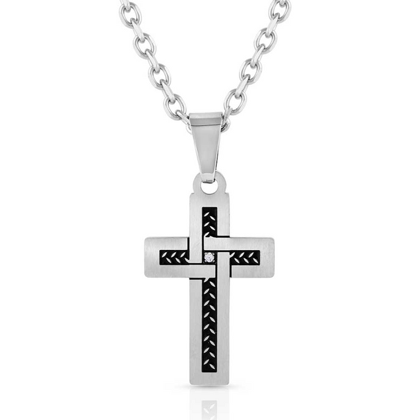 MONTANA SILVERSMITHS INTERTWINED WITH FAITH CROSS - ACCESSORIES JEWELRY NECKLACE - NC3117
