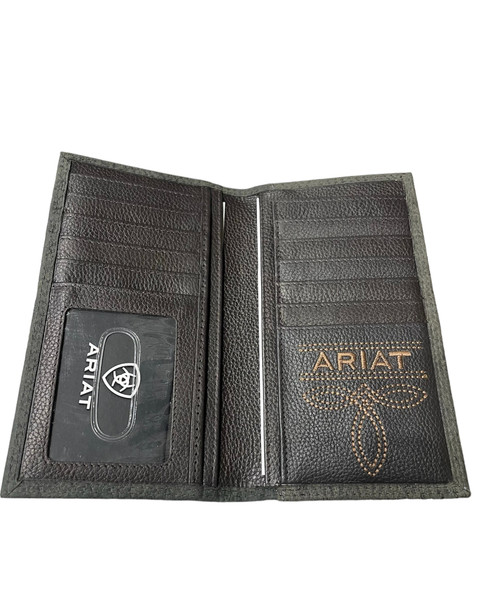 ARIAT RODEO BULLHIDE BLACK EMBROIDE - ACCESSORIES WALLET  - A3556201