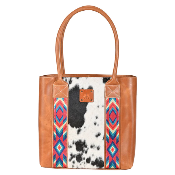 STS RANCHWEAR BASIC BLISS COWHIDE TOTE - LADIES PURSES  - STS39945