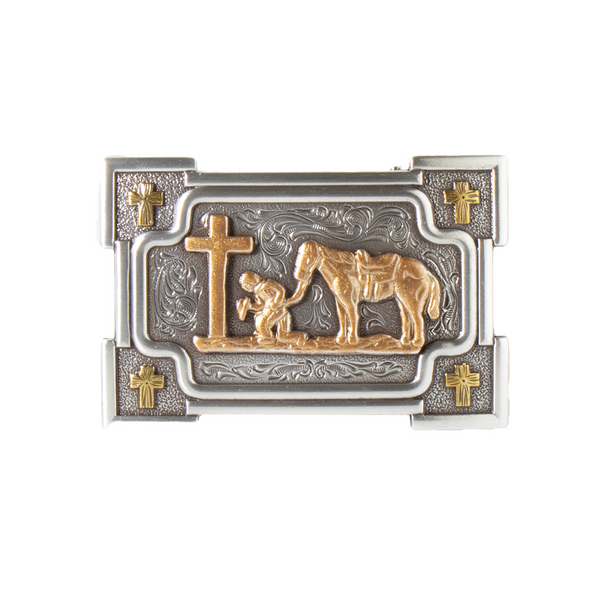 NOCONA SMOOTH EDGE PRAYING COWBOY - ACC BUCKLE  - 37032