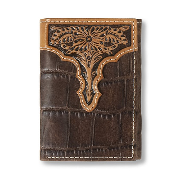 ARIAT TRIFOLD CROC FLORAL EMBOSSED - ACCESSORIES WALLET  - A3552902