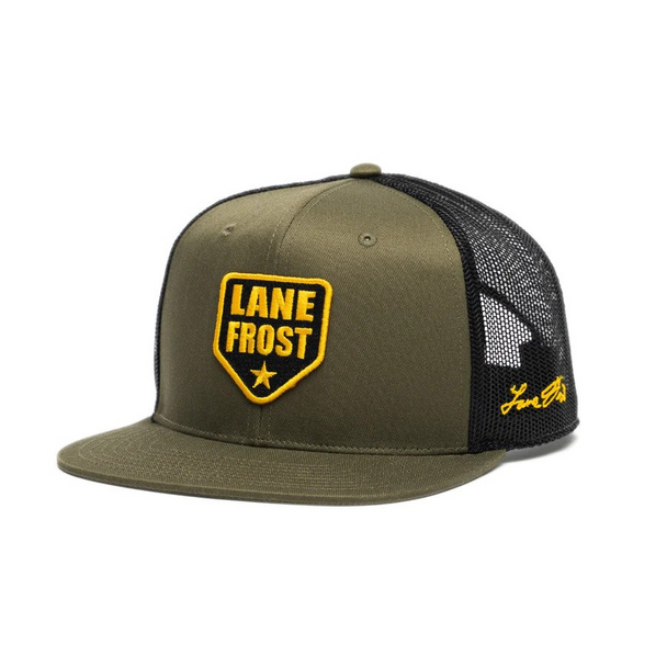 LANE FROST MILITARY GREEN  LOGO BLACK - HATS CAP  - TANK