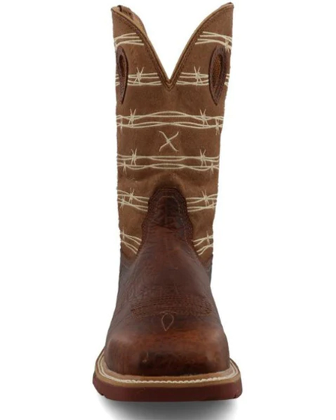 TWISTED X BARBWIRE BROWN ALLOY TOE - BOOT MENS WORK - MXBAW05