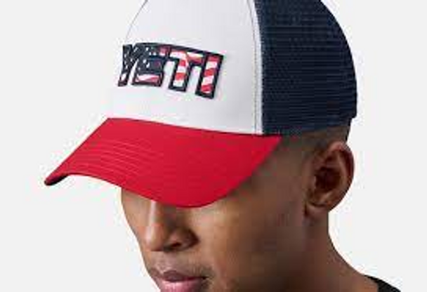 YETI WAVING FLAG TRUCKER WHITE RED - HATS CAP  - 21023003917