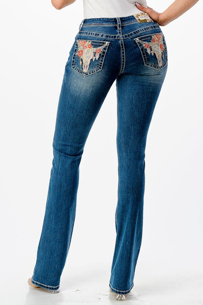 GRACE IN LA GRACE IN LA STEER HEAD - LADIES JEANS  - EB81656