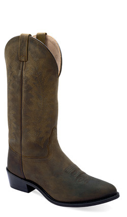 OLD WEST ALL OVER LEATHER NARROW TOE - BOOT MENS WESTERN - OW2040