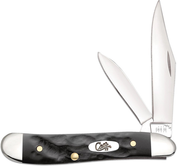 CASE PEANUT ROUGH BLACK SYNTH - ACC KNIVES  - 18225