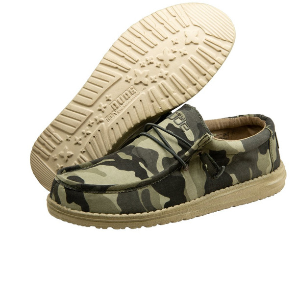 HEY DUDE WALLY CANVAS CAMO - FOOTWEAR MEN'S  - 110067003