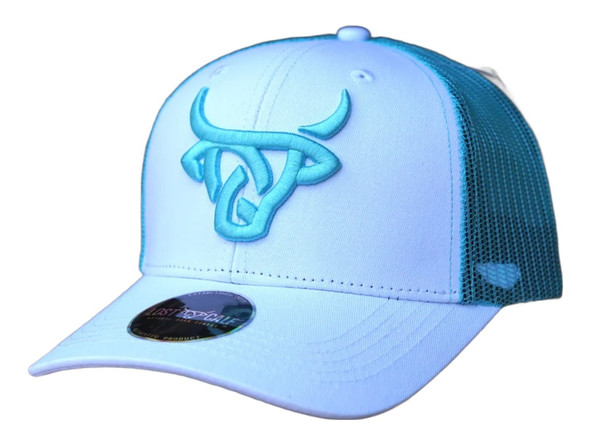 LOST CALF AQUA 3D LOGO WHITE TEAL - HATS CAP  - AQUA