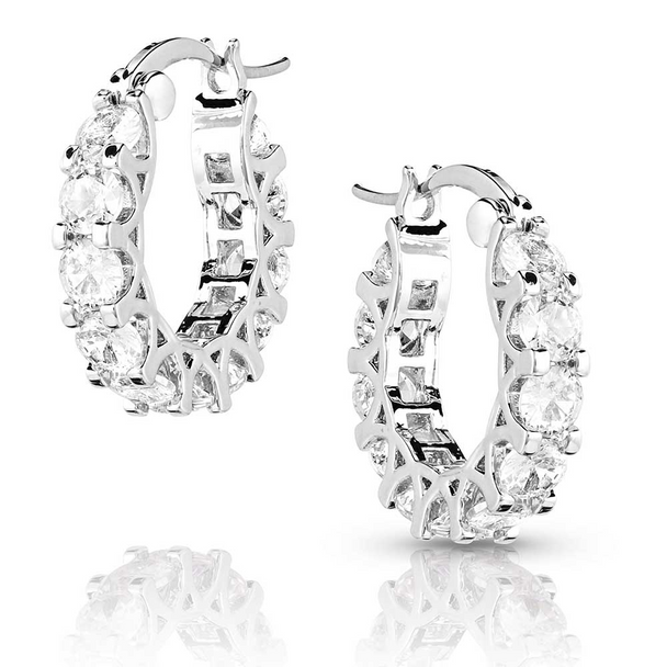 MONTANA SILVERSMITHS DAZZLING DELIGHT CRYSTAL HOOP - ACCESSORIES JEWELRY EARRINGS - ER5639