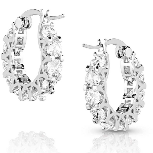 MONTANA SILVERSMITHS DAZZLING DELIGHT CRYSTAL HOOP - ACCESSORIES JEWELRY EARRINGS - ER5639