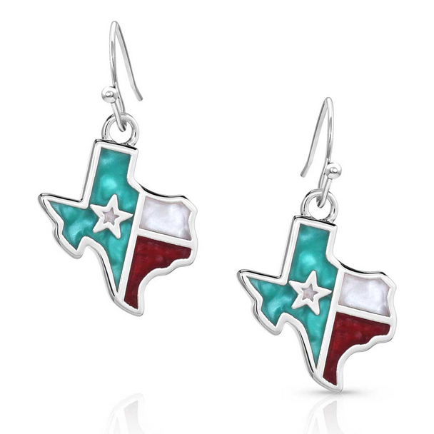 MONTANA SILVERSMITHS TEXAS FLAG FOREVER EARRINGS - ACCESSORIES JEWELRY EARRINGS - ER5619