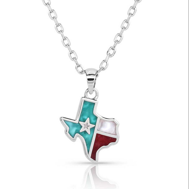 MONTANA SILVERSMITHS TEXAS FLAG FOREVER - ACCESSORIES JEWELRY NECKLACE - NC5619