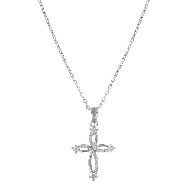 MONTANA SILVERSMITHS TANGLED ARMS TWISTED CROSS - ACCESSORIES JEWELRY NECKLACE - NC3883