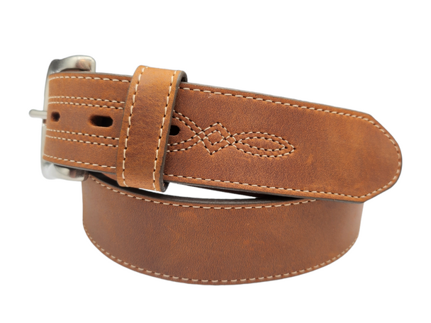 RED WING BROWN LEATHER WESTERN STITCH - ACCESSORIES BELT MEN - 96527