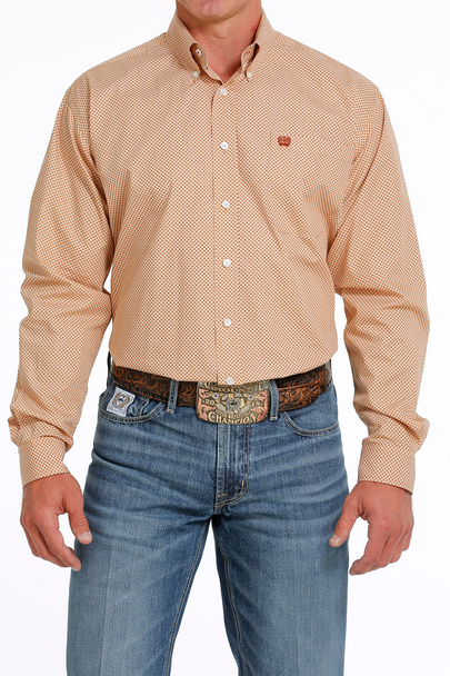 CINCH KHAKI GEOMETRIC PRINT - MENS SHIRT  - MTW1105614